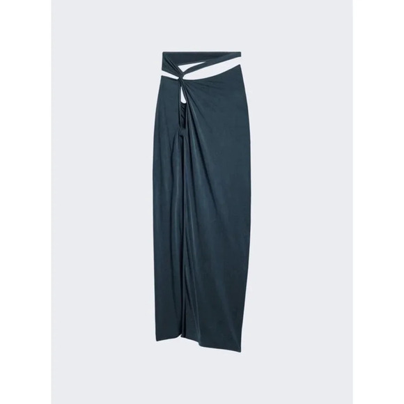 JACQUEMUS La Jupe Espelho Skirt in Navy XLarge New Womens Midi Jersey - Picture 10 of 15